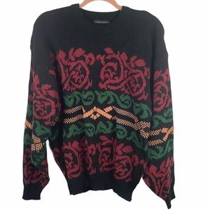 Vintage PAGLIANO Men Size Large Colorful Geometric Pattern Sweater